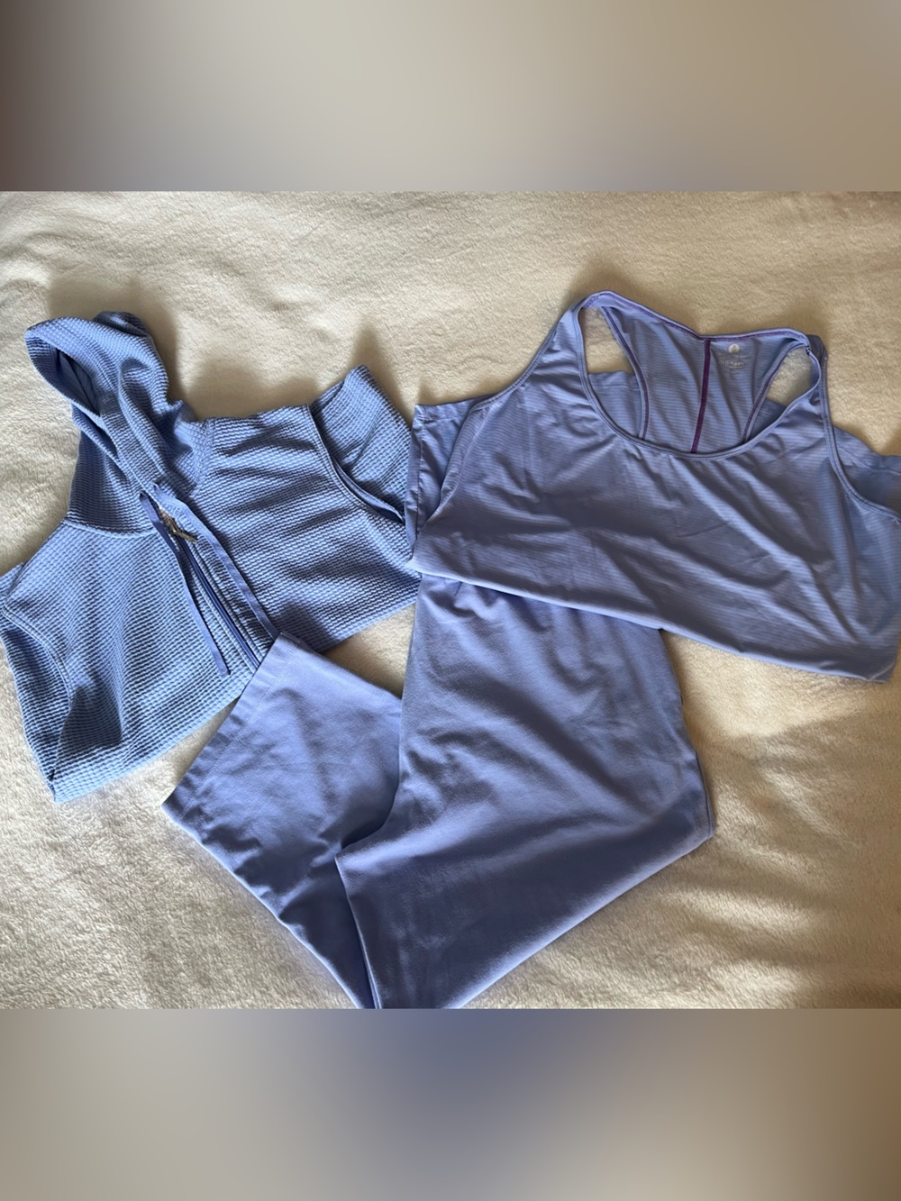Northern Reflections Lilac 3-Piece Set - tank top, vest, cropped pants size XL